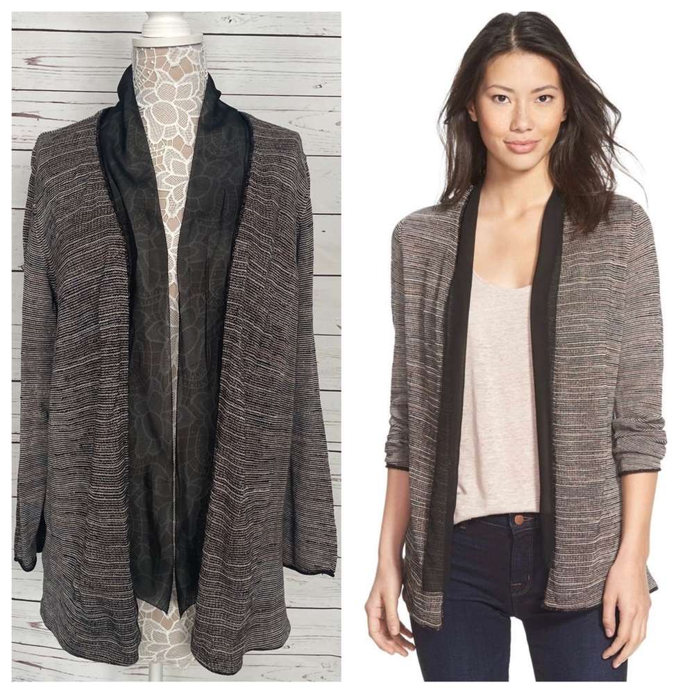 NIC+ZOE Plus Stormy Skies Open Front Cardigan, size 2X